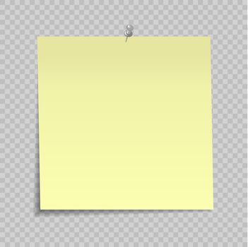sticky note isolated on transparent background. Office paper sheet. 