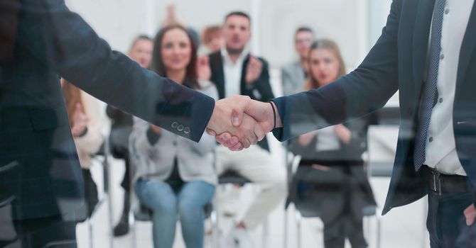 business people meet each other with a handshake