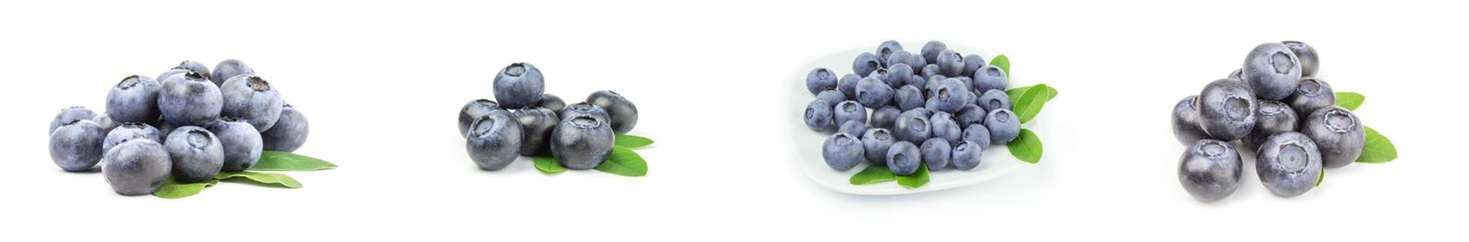 Group of blueberry isolated on a white background cutout