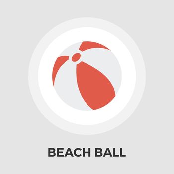 Beach ball icon vector. Flat icon isolated on the white background. Editable EPS file. Vector illustration.