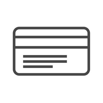Credit Card Thin Line Vector Icon