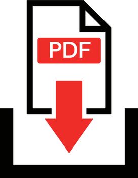 PDF Data Download Icon. vector.