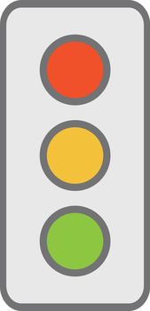 Pretty simple traffic light machine icon. vector.