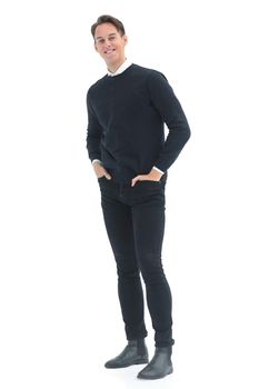 full-length. elegant young man in casual clothes