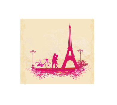 Romantic couple in Paris 