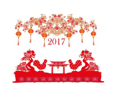 Year of rooster design for Chinese New Year