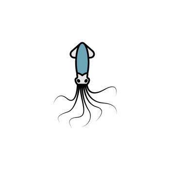 squid line icon. signs and symbols can be used for web, logo, mobile app, ui, ux