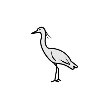 heron line icon. signs and symbols can be used for web, logo, mobile app, ui, ux