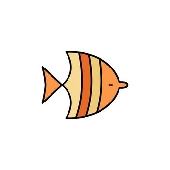 fish line icon. signs and symbols can be used for web, logo, mobile app, ui, ux