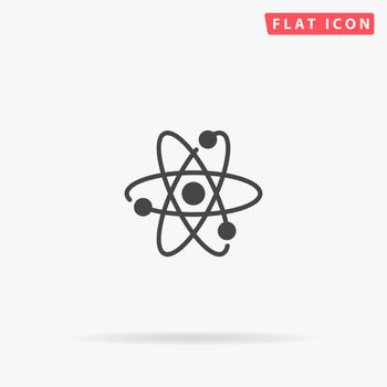 Atom flat vector icon