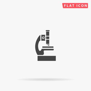 Microscope flat vector icon