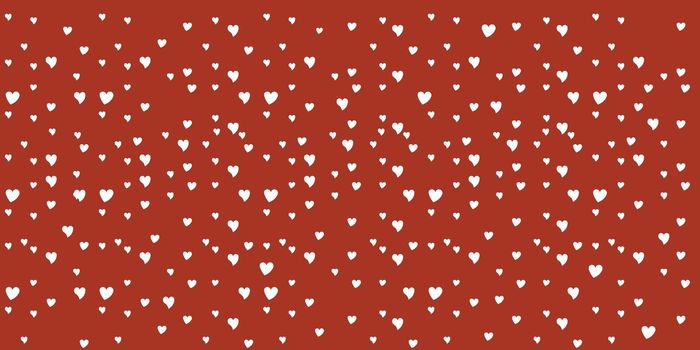 Seamless background pattern illustration on red background with loves