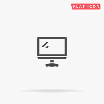Monitor flat vector icon