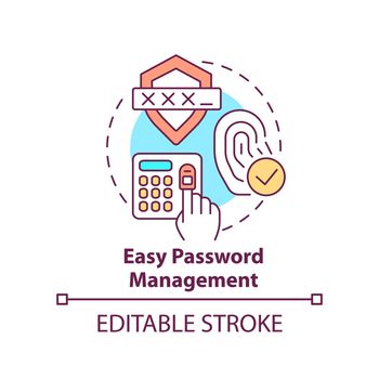 Easy password management concept icon