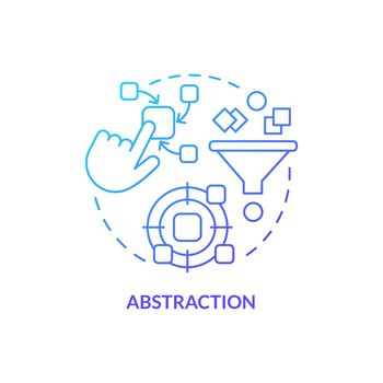 Abstraction blue gradient concept icon