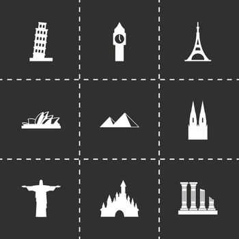 Vector landmarks icon set