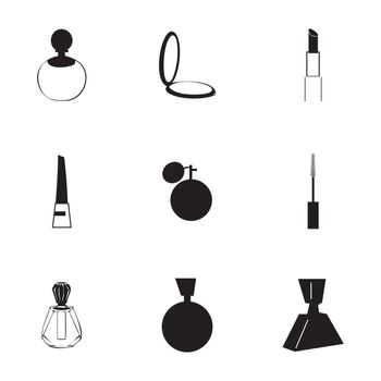 Vector cosmetics icons set