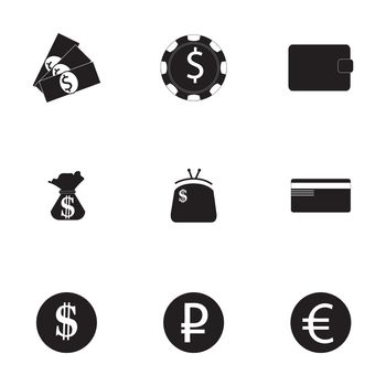 Vector money icons set