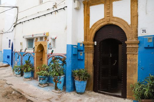Street in Kasbah of the Udayas in Rabat, Morocco