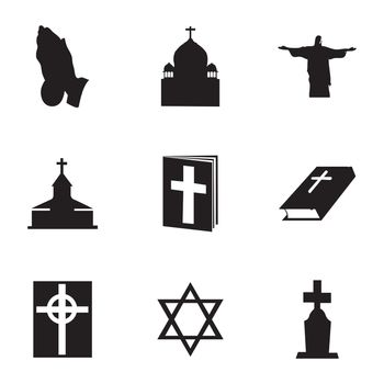 Vector religion icons set