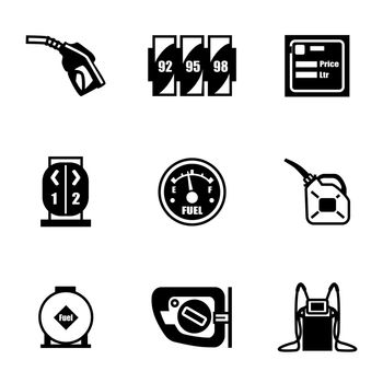 Vector Gas station icon set