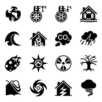 Vector Disaster icon set