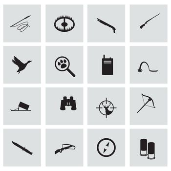 Vector hunting icon set