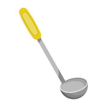 Kitchen ladle in cartoon style