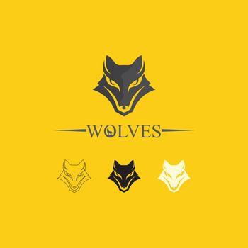 wolves logo, fox, wolf head, animal vetor and logo design wild roar dog illustration, abstract for game logo symbol head animal