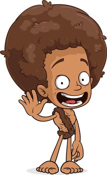 Cartoon funny boy character ready for animation