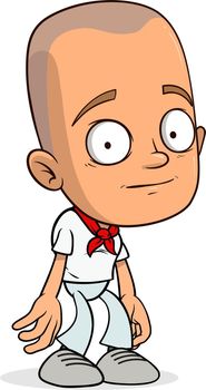 Cartoon funny boy character ready for animation