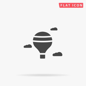 Hot air ballon flat vector icon