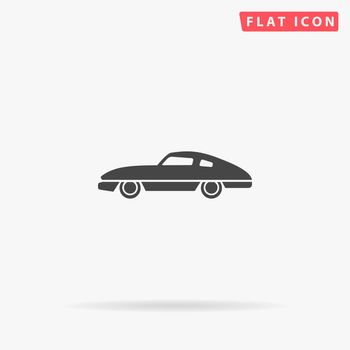 Sports car flat vector icon