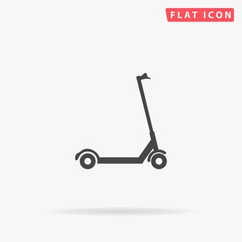 Electric scooter flat vector icon