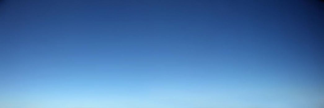 Panoramic sky without clouds on a sunny day.