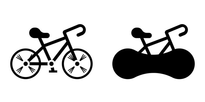 Two bikes pictogram vector illustration.