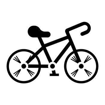 Bicycle pictogram vector illustration on white background.