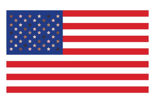 Diversity USA flag vector illustration.