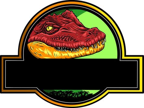 crocodile wild animal head mascot vector illustration logo
