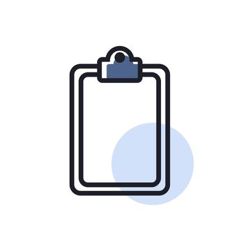 Clipboard outline icon. Workspace sign