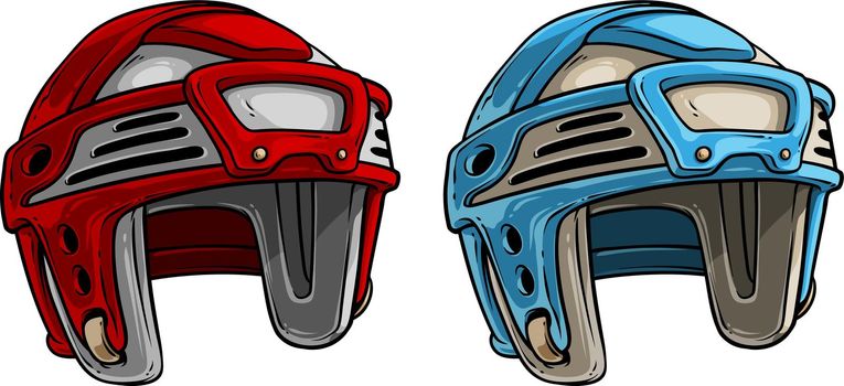 Cartoon ice hockey protective sport helmet