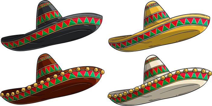 Cartoon traditional mexican hat sombrero vector