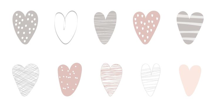 Hearts vector drawings