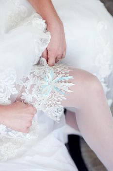 The wedding bandage for bride