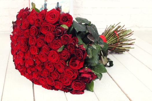 Beautiful red roses bouquet