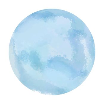 round watercolor blot with smudge drips and stains, hand painted element for social media stories