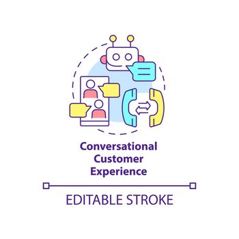 Conversational customer experience concept icon