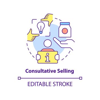 Consultative selling concept icon