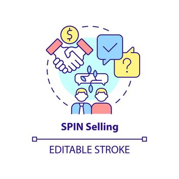 SPIN selling concept icon
