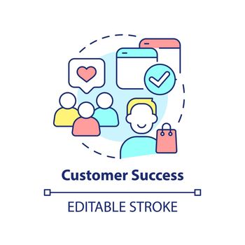 Customer success concept icon
